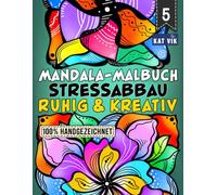 Stressabbau: Mandala Malbuch für Erwachsene, Jugendliche und Kinder - Quadratische Designs: Große Motive mit dicken Linien für ruhiges, kreatives und ... Ausmalen | Einseitige Seiten | 8.5 x 11 Zoll
