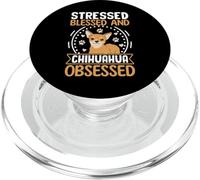Stressed Blessed and Chihuahua Obsessed PopSockets PopGrip para MagSafe