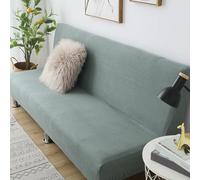 Stretch Armless Sofa Bed Cover For 2/3 Seat Futons, Elastic Slipcover Protector For Folding Sofa Beds, Non-Slip Furniture Cover(D-Green a,S:120-150CM(48-59in))