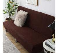 Stretch Armless Sofa Bed Cover For 2/3 Seat Futons, Elastic Slipcover Protector For Folding Sofa Beds, Non-Slip Furniture Cover(D-Coffee a,L:195-210CM(77-82in))