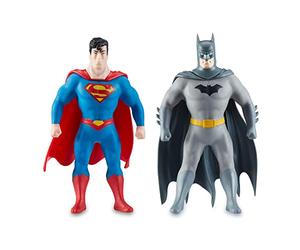 Stretch - Line, Muñecos Mini Liga de la Justicia, Superman y Batman, Personajes de los Comics y películas de DC, Dos Modelos Distintos en tamaño pequeño, Famosa (TRJ01700)
