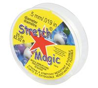 Stretch Magic Cordón elástico para bisutería - Color Transparente, 0,5 mm de diámetro, 25 Metros (82 pies) - Fácil de anudar, Resistente y elástico para la elaboración de Joyas con Cuentas.