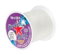 Stretch Magic Cordón elástico para bisutería - Color Transparente, 0,7 mm de diámetro, 100 Metros (328 pies) - Fácil de anudar, Hilo Resistente y elástico para la elaboración de bisutería.