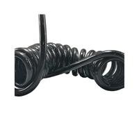 Stretch PU spring spiral cable 6/7/8/9/10/12 cores, 13AWG 15AWG 17AWG 1mm ² to 2.5mm ² coiled wire(7C 17AWG 1mm2,Stretch 3M)