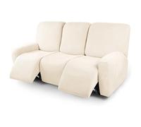 Stretch Recliner Cover Console Covers,Soft Jacquard Recliner Sofa Slipcover 1/2/3 Seat Recliner Cover with Pocket Washable Furniture Protector with Elastic Straps Bottom (Color : #2, Size : 3 Seat (