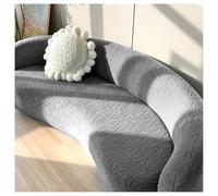Stretch Semi-Circular Sofa Cover for Dogs,Waterproof Curved Couch Protector,Anti-Scratch Sectional Slipcover with Non-Slip Elastic Design,Boho Home Decor for Pet-Friendly Living Room Furniture(Dark Gr