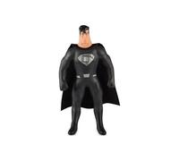 Stretch - Superman con Traje Negro, Juguete de la Liga de la Justicia de DC Comics, muñeco superhéroe Estirable y maleable, vuelve a su Forma Original, Mide 25 cm, Famosa (TR306000)