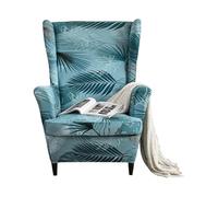 Stretch Wingback Chair Cover Soft Armchair Covers Furniture Protector Cover with Elastic Bottom for Living Room Bedroom