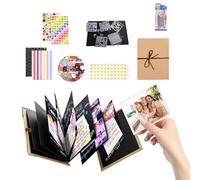 Stretchable Photo Album | 21x15cm Accordion Scrapbooking Accessories | Adaptable Scrapbook Album With Accessories Set - For Enthusiasts Wedding Baby Shower Vacation Graduation Travelers Students