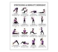 Stretching Mobility Flexibility Info Poster | Build joint skills using stretch poster(Unframed,16x24inch(40x60cm))