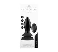 Stretchy - Glass Vibrator - With Suction Cup and Remote - Rechargeable - 10 Speed - Black