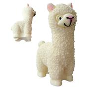 Stretchy Squeeze Toy, Realistic Alpaca Figure, 3x2 Inches Fidget with Soft Grip, Flexible Silicone Stress Tool, Playful Bun with Creative Design, Sensory Toy for Christmas and Travel