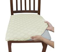 Stretchy Waterproof Chair Covers,Solid Color Gray Removable Stretch Chair Seat Cushion Slipcovers Protector,Durable,Stylish & Easy-Clean, Slipcovers Removable for Kitchen Wedding Party (M,1PCS)