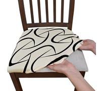 Stretchy Waterproof Chair Covers,Solid Color Gray Removable Stretch Chair Seat Cushion Slipcovers Protector,Durable,Stylish & Easy-Clean, Slipcovers Removable for Kitchen Wedding Party (R,1PCS)