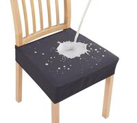 Stretchy Waterproof Chair Covers, Waterproof Seat Covers for Dining Room Chairs Set of 4,Removable and Washable Kitchen Dining Chair Cover,Elastic Non-Slip (Dark Gray,4pcs)