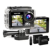 Strex Action Camera 5K 50MP - 60FPS / 30M Impermeable/WiFi - Pantalla táctil - Micrófono externo - Accesorios incluidos - Cámara de Acción - Cámara subacuática