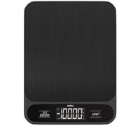 Strex Báscula de cocina digital - Libra Cocina - 1 g a 10 kg - Función Tarra - Pilas incluidas - Negro