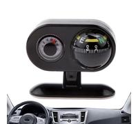 Streysisl Brújula automotriz - Brújula para salpicadero de coche con medidor de temperatura, bola guía de coche, guía de dirección para senderismo, viajes marinos al aire libre