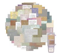 Streysisl Calcomanías con versículo bíblico - 50 calcomanías motivacionales para escribir con citas de fuente de escritura, calcomanías de letras impermeables, accesorios decorativos para botella de