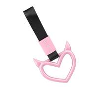 Streysisl Correa de mano para coche, correas de mango de coche, anillo de diablo en forma de corazón, fácil de instalar, anillo de agarre de corazón de diablo para SUV y varios vehículos