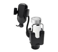 Streysisl Expansor de portavasos de coche con soporte para teléfono, soporte para teléfono celular para coche, soporte para portavasos de coche, extensor de portavasos giratorio de 360° para coche
