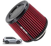 Streysisl Filtro de admisión de aire frío automotriz, filtro de cono de admisión de aire, filtro de aire de alto 76 mm, filtro de alto rendimiento para más potencia del motor y sonido de inducción