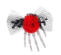 Streysisl - Pinzas para el cabello gótico, horquillas para el cabello rosadas - Pasadores de mano esqueleto gótico - Horrores del festival de terror, accesorios para el cabello portátiles para mujeres