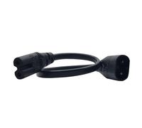 Strhowill Cable de extensión IEC C7 a C8 de 0,3 m, 2,5 A, 250 V, cable de alimentación corto para adaptador de laptop, consola de juegos, equipo de audio, monitor e impresora