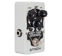 STRICH GREY TUBE - Pedal de guitarra distorsionado, 3 modos de distorsión con grasa, impulso, normal, True Bypass, metal clásico de los años 80/metal nu, para guitarra eléctrica, blanco