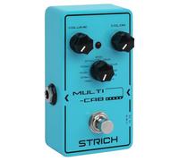 STRICH MULTI-CAB - Pedal digital de simulación de gabinete de 11 modos para guitarra eléctrica, mini unidad compacta, bypass verdadero, 3 perillas de control, volumen, tono, Azul bebé