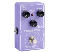 STRICH Pedal de guitarra Delay, pedal de efecto de guitarra analógica vintage, True Bypass para guitarra eléctrica, vintage eco, morado claro