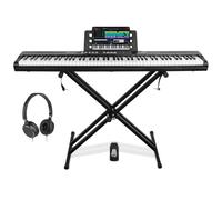STRICH Piano digital de 88 teclas, teclado eléctrico de tamaño completo con teclas sensibles semipesadas, juego de piano eléctrico portátil con soporte de piano, pedal de sostenimiento, auriculares