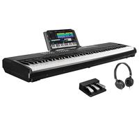 STRICH Piano eléctrico de 88 teclas, con pedal de sostenido, piano digital con mecanismo de martillo, 2 altavoces integrados de 15 W, piano electrónico completo con conexión USB MIDI/inalámbrica, SDP