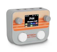 STRICH Pipe Tones Pocket Multi-Effects Processor para guitarra y bajo con 10 módulos de efectos 125 efectos Looper 40s 100 patrones de batería Interfaz de audio USB Control inalámbrico (Gris)