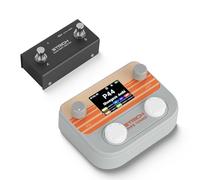 STRICH Pipe Tones Pocket Multi-Effects Processor para guitarra y bajo con pedal 10 módulos de efectos 125 efectos Looper 40s 100 patrones de batería Interfaz de audio USB Control inalámbrico (Gris)