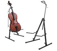 STRICH SCS-10 - Soporte ajustable para violonchelo con gancho de arco, resistente y doble, bajo vertical, contrabajo, violín bajo, violín, soporte de acero para suelo para el hogar, estudio, iglesias