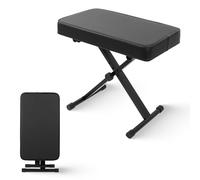 STRICH SPB-M15 - Taburete plegable para piano con teclado musical estilo X, silla de piano con cojín acolchado para músicos, color negro, SPB-M15