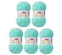 Strickfein Himalaya 80345 Dolphin - Ovillo de lana para tejer (6), 100 g, 120 m, aguja de 6,5 mm, 5 x 100 g (verde bebé)