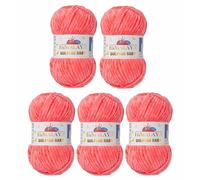 Strickfein Himalaya Dolphin Baby 80332 - Ovillo de lana para tejer (6), 100 g, 120 m, aguja de 6,5 mm, 5 x 100 g (80332, salmón oscuro)