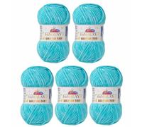 Strickfein Himalaya Dolphin Baby 80335 - Ovillo de lana para tejer (6), 100 g, 120 m, aguja de 6,5 mm, 5 x 100 g, color menta