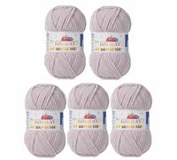 Strickfein Himalaya Dolphin Baby - Ovillo de lana para tejer (6), 100 g, 120 m, aguja 6,5 mm, 5 x 100 g (beige)