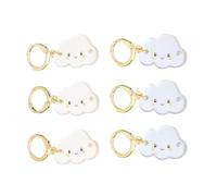 Strickmarkierungen Stricknadeln Markierungshilfen praktische cloudförmige Stitch Marker zum Markieren von Maschen für Strickarbeiten Handarbeit 6 Stück grau weiß Christmas Gifts