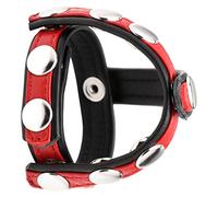 Strict Leather - Arnés de cuero a presión Cock Gear - Rojo