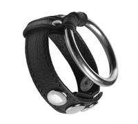Strict Leather Strict Leather - Anillo de metal y cuero para el pene