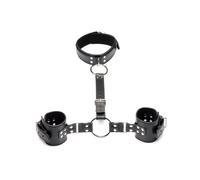 Strict Strict - Juego de sujeción de cuello con puños - Negro