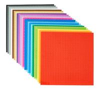 Strictly Briks - 24 Bases clásicas para Construir - para Hacer Torres, mesas y Mucho más - 100% Compatible con Todas Las Grandes Marcas - 24 Colores - 25,4 x 25,4 cm