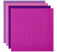 Strictly Briks - 4 Bases clásicas para Construir - para Hacer Torres, mesas y Mucho más - 100% Compatible con Todas Las Grandes Marcas - 25,4 x 25,4 cm - para niñas