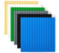 Strictly Briks - Bases clásicas para Construir - para Hacer Torres, mesas y Mucho más - 100% compatibles con Todas Las Grandes Marcas - Negro, Azul, Gris, Verde, Arena y Blanco - 15,2 x 15,2 cm