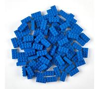 Strictly Briks - Classic Bricks - Set de Ladrillos para Construir de 2 x 4-100% Compatible con Todas Las Grandes Marcas de Ladrillos - Azul - 96 Piezas