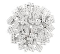Strictly Briks - Classic Bricks - Set de Ladrillos para Construir de 2 x 4-100% Compatible con Todas Las Grandes Marcas de Ladrillos - Blanco - 96 Piezas